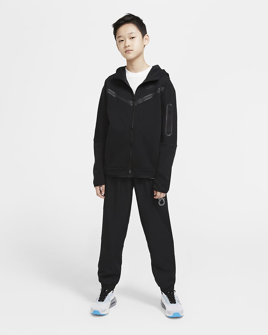 Nike Sportswear Tech Fleece Older Kids Boys Full Zip Hoodie. Nike IN